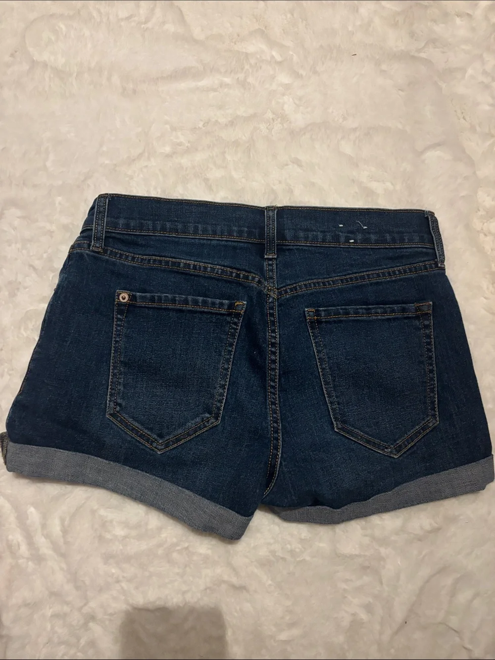 Old Navy Dark Indigo Rolled Cuff Denim Shorts